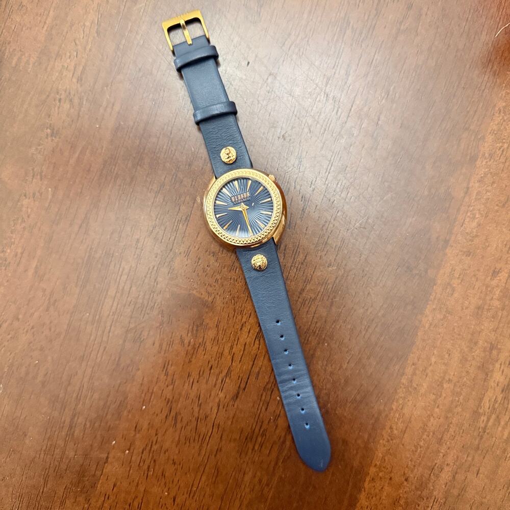 Versace Tortona Leather Strap Watch, 38mm
